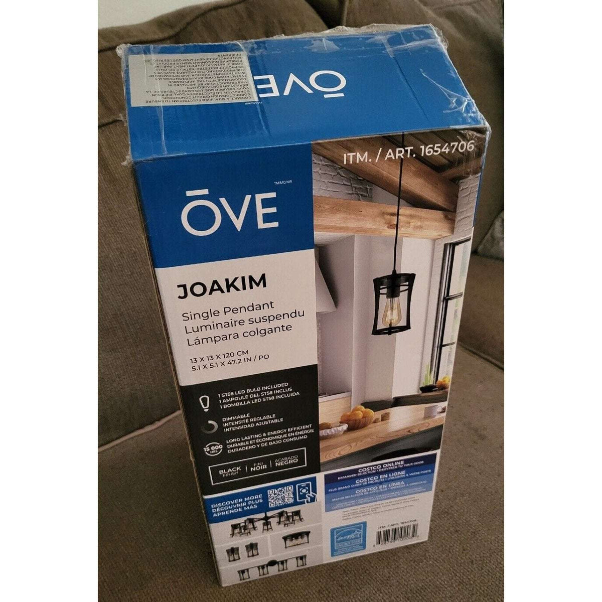 Ove Decors Joakim Industrial Modern Farmhouse Single Pendant Light Color: Black