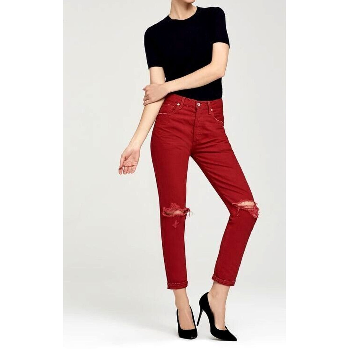 CITIZENS OF HUMANITY Vintage Liya High Rise Classic Fit Crop n Double Dare Sz 30