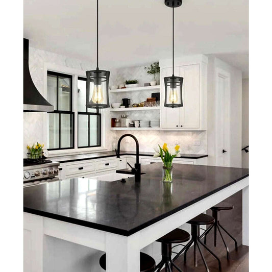 Ove Decors Joakim Industrial Modern Farmhouse Single Pendant Light Color: Black