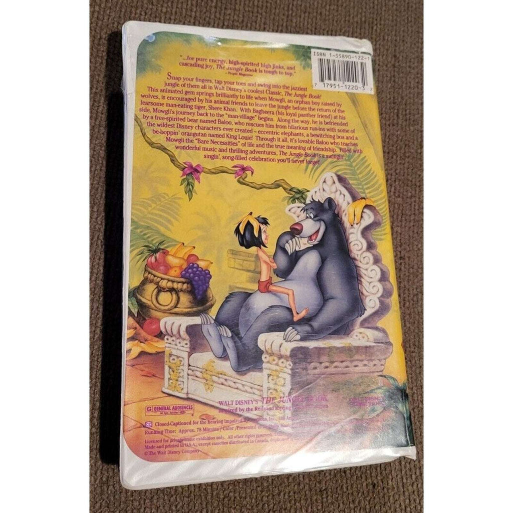 Walt Disney's The Classics The Jungle Book VHS ** Black Diamond Edition #1122