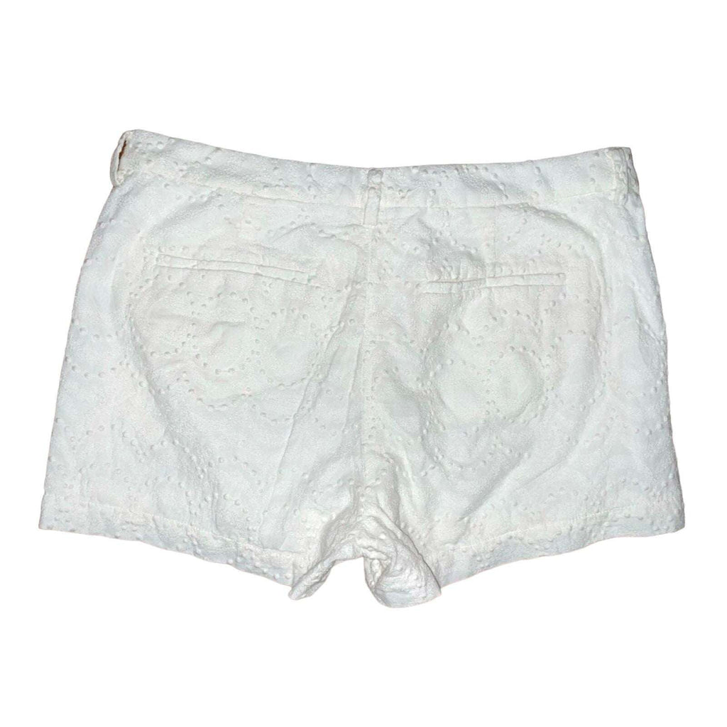 MADEWELL Thompson White Embriordered Soft Chino Shorts Size 6