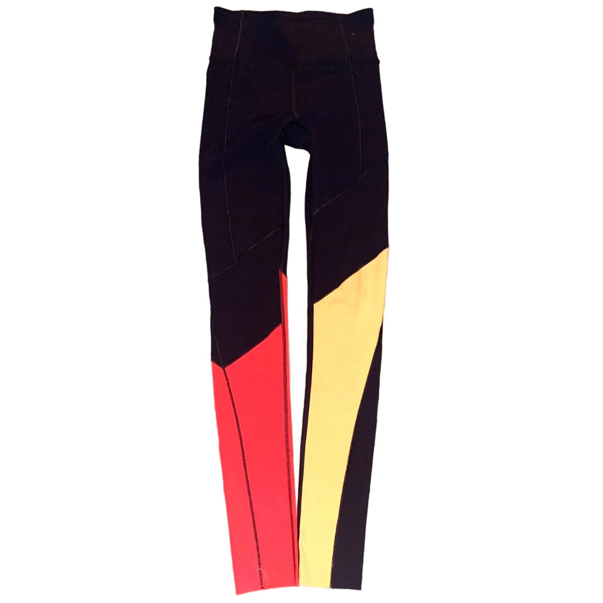 Under Armour Fitted Leggings Sz XS (X-Small) in Black Orange & Red