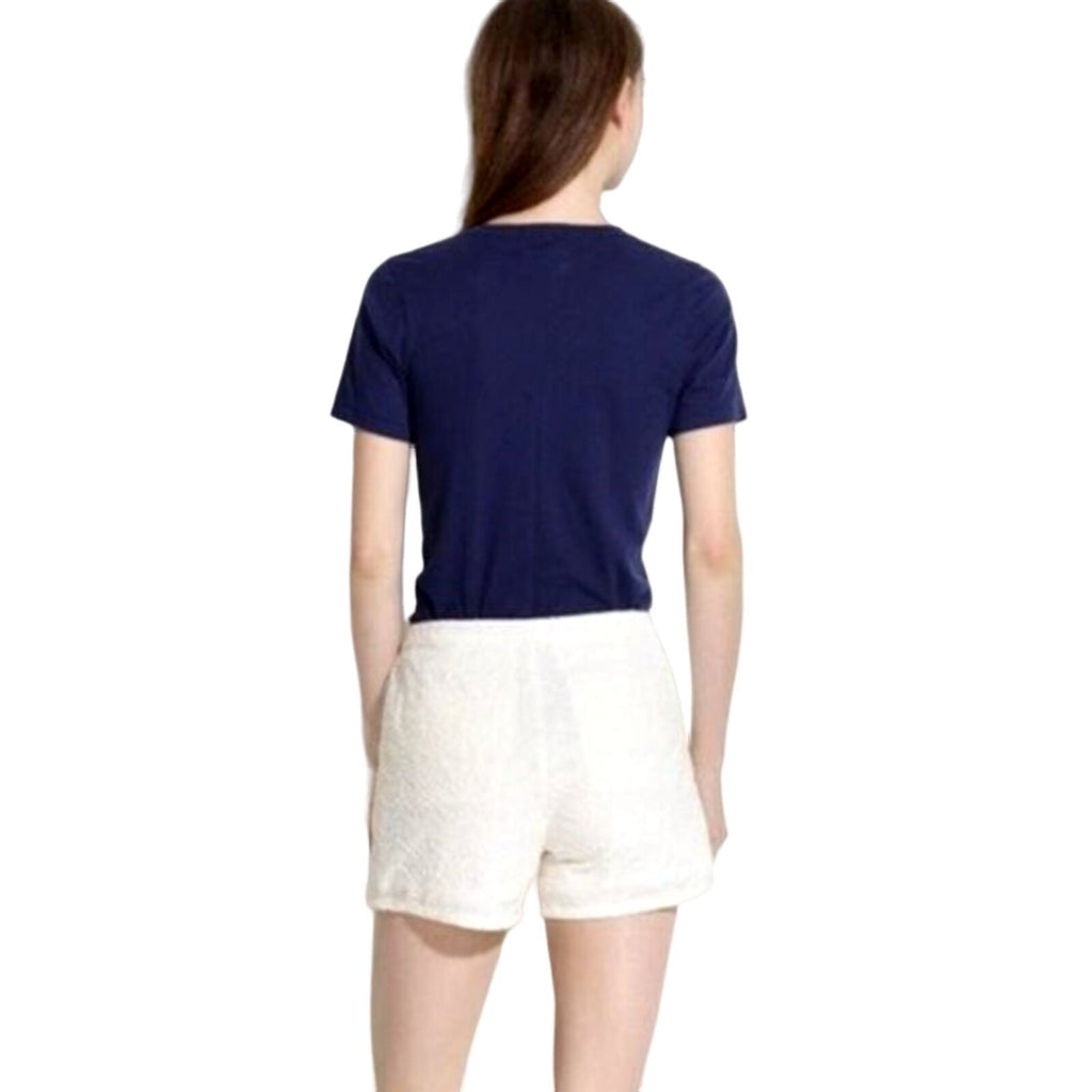 MADEWELL Thompson White Embriordered Soft Chino Shorts Size 6