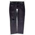 Lucky Brand Sienna Slim Boyfriend Embroidered Black Distressed Jean Size 10 / 30