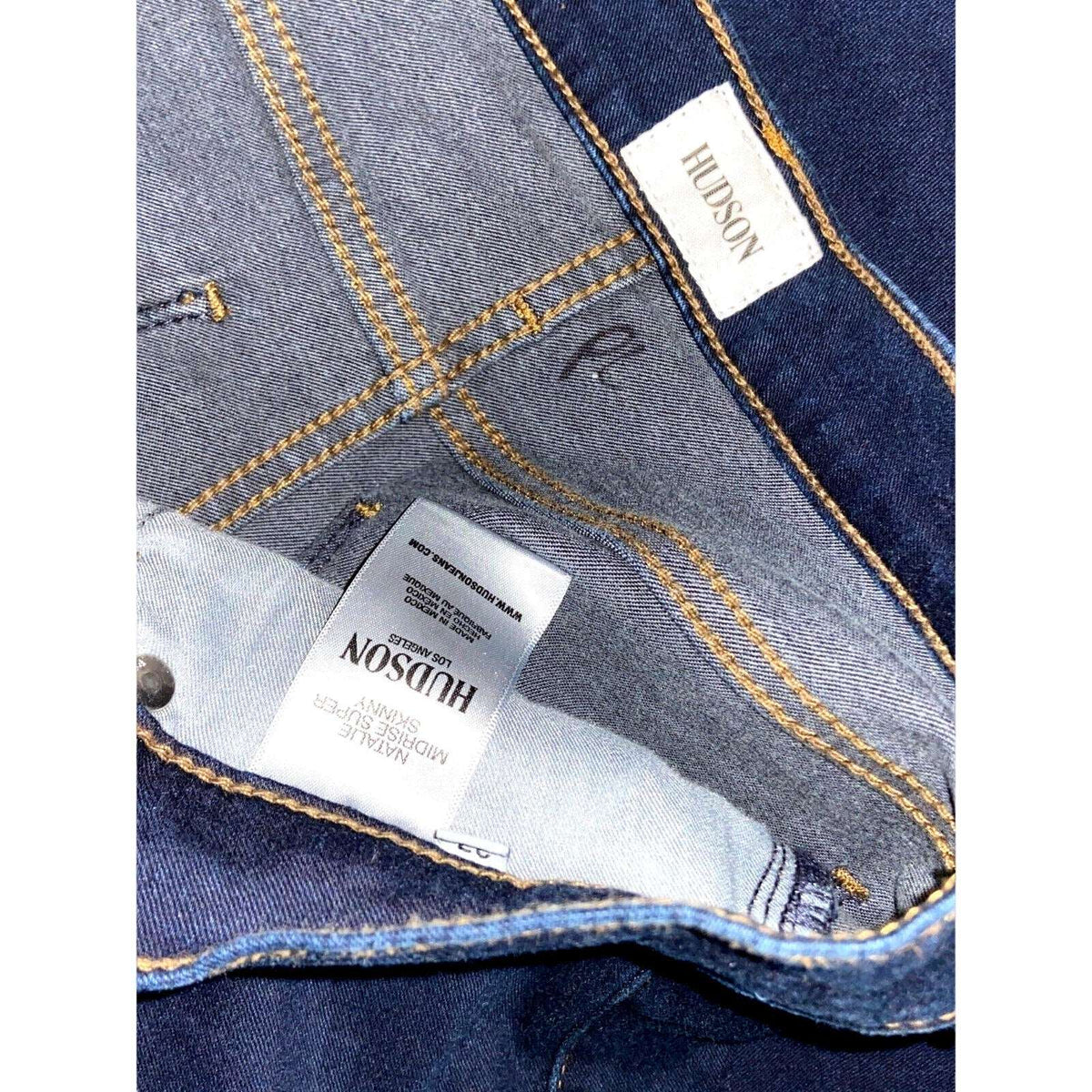 HUDSON Natalie Mid Rise Super Skinny Soft Denim Jeans Size 27