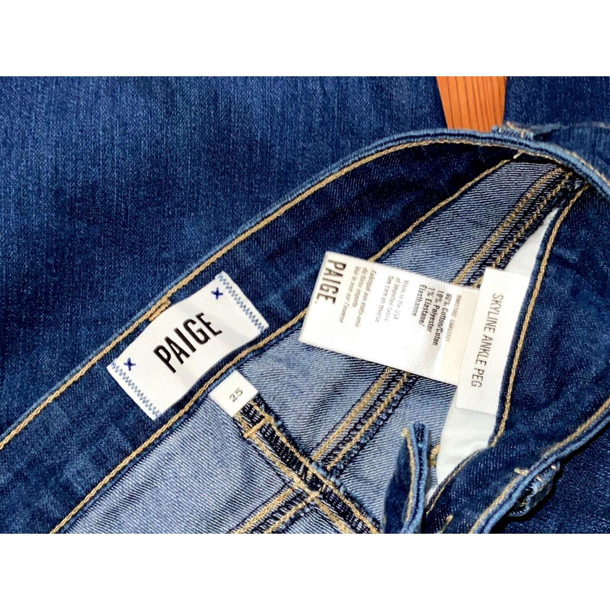 PAIGE SKYLINE ANKLE PEG Skinny Leg Stretch Jeans Size 25