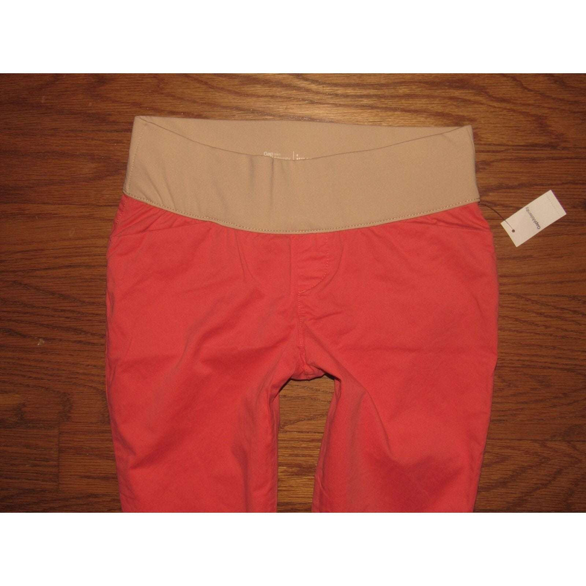 NWTs GAP MATERNITY Best Girlfriend Demi Panel in Vermillion Pants Sz 0 Maternity