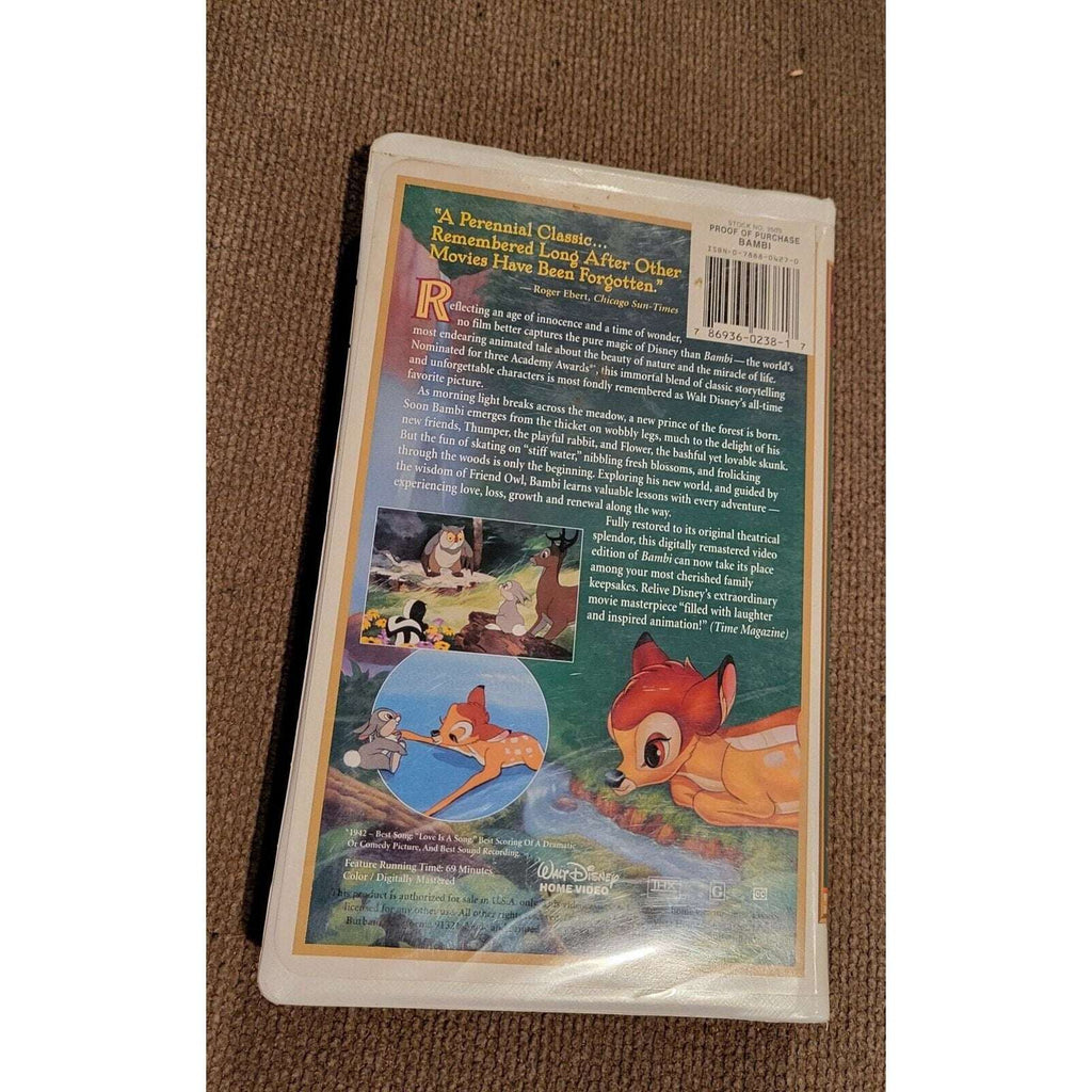 Bambi 55th Anniversary Walt Disney's Masterpiece Collection VHS Limited Edition