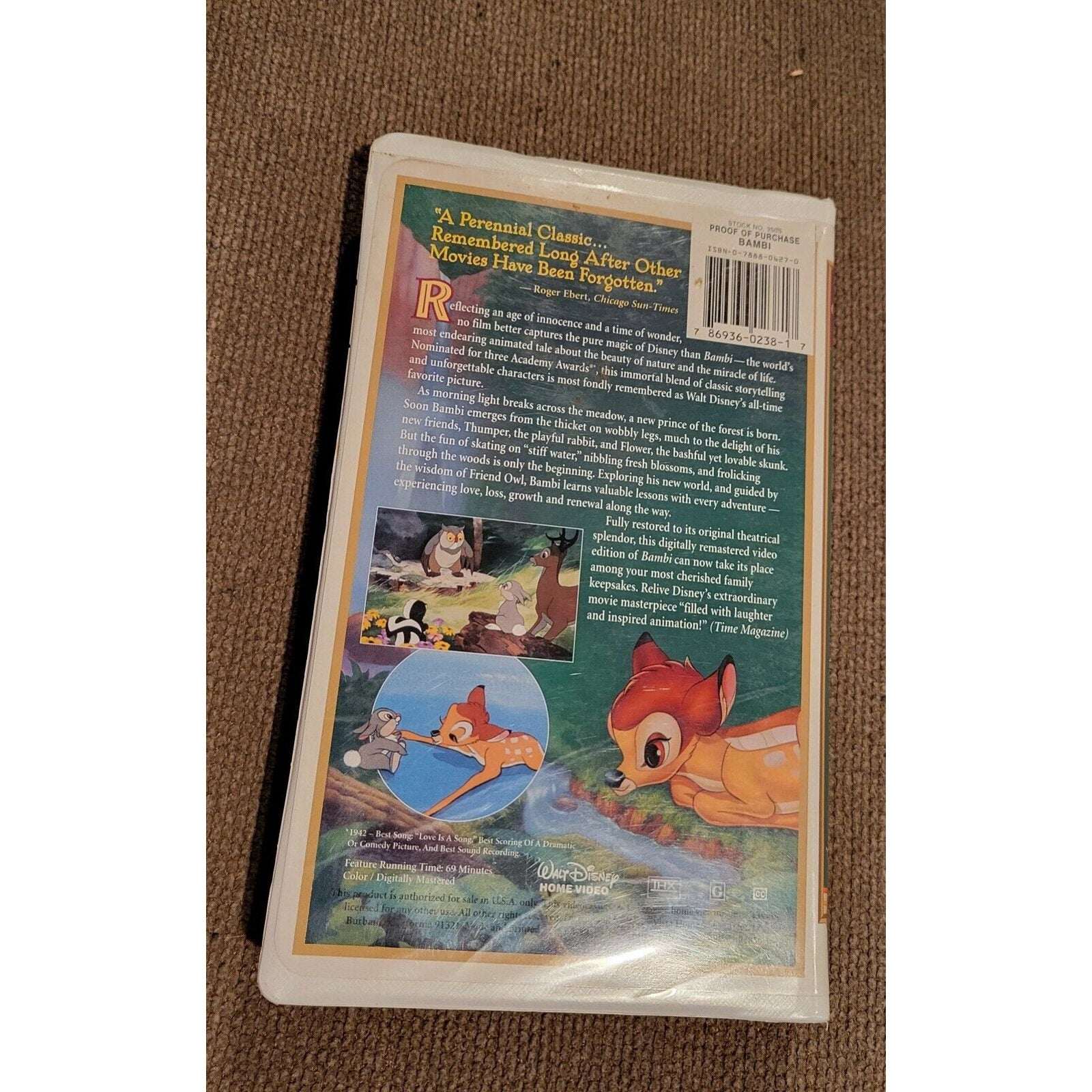 Bambi 55th Anniversary Walt Disney's Masterpiece Collection VHS Limited Edition