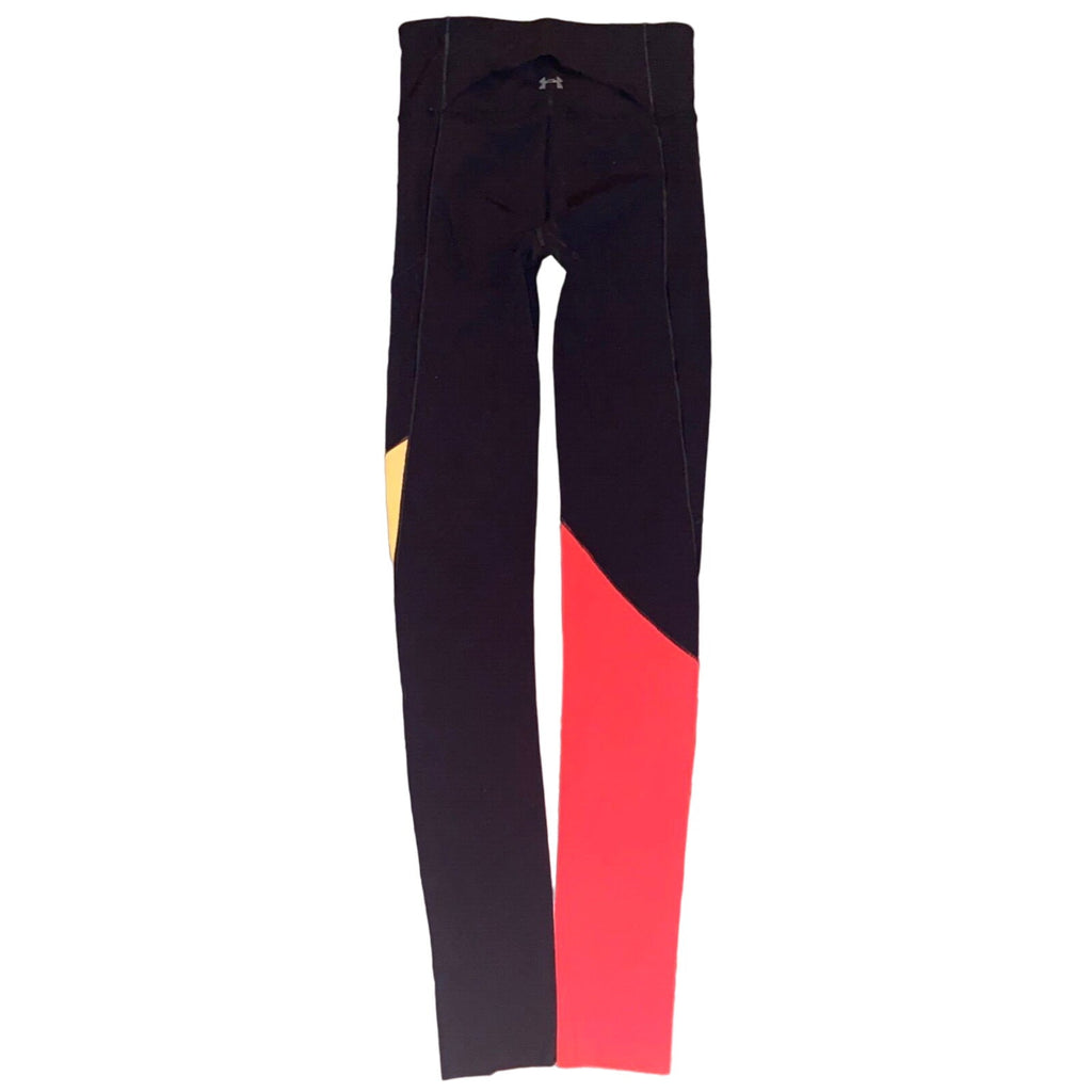 Under Armour Fitted Leggings Sz XS (X-Small) in Black Orange & Red