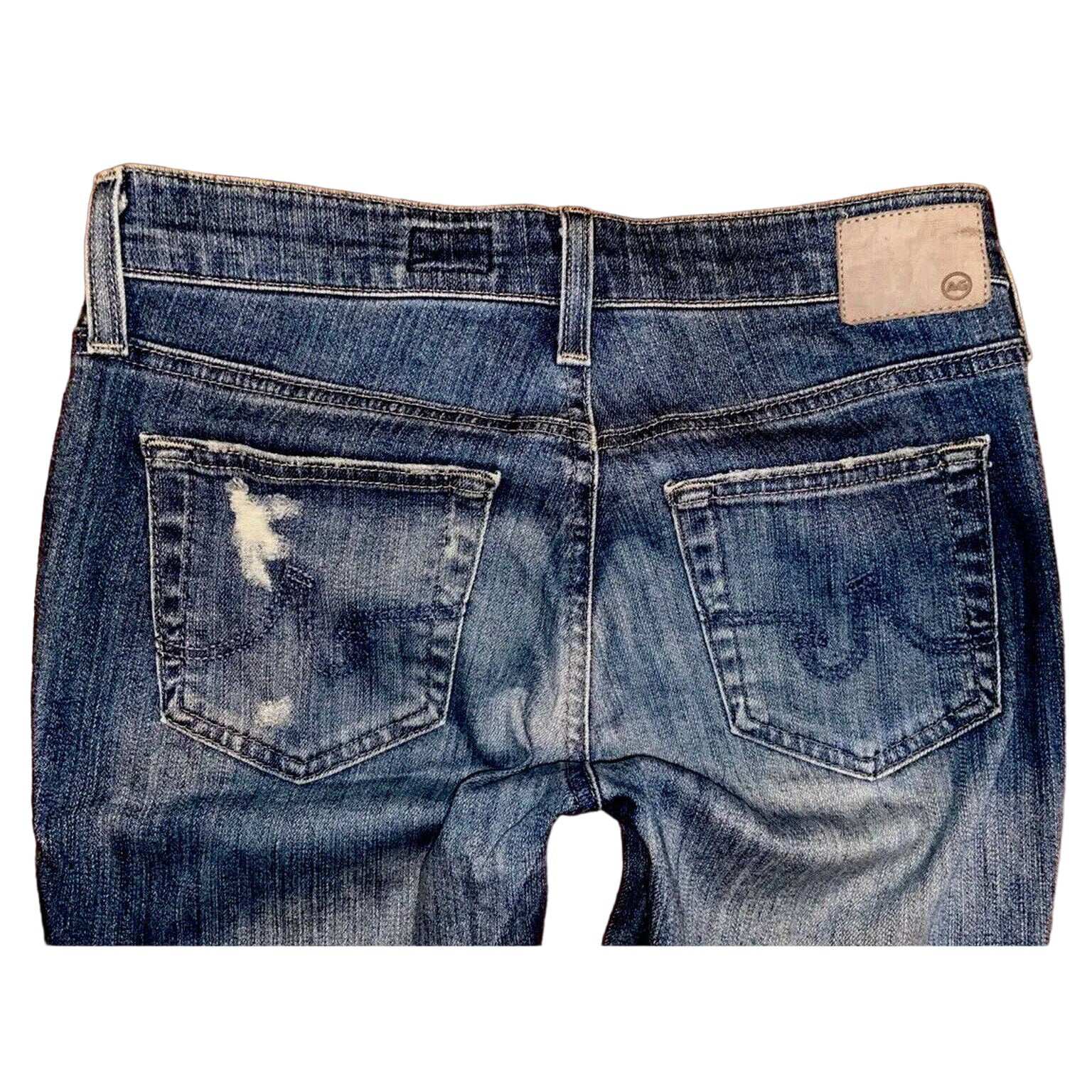 AG Adriano Goldschmied USA BEAU SLOUCHY Boyfriend Relaxed Distressed Jeans Sz 24