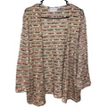Alfred Dunner 3/4 Sleeve Open Front Knit Crochet Sweater Sz L (Large) Womens