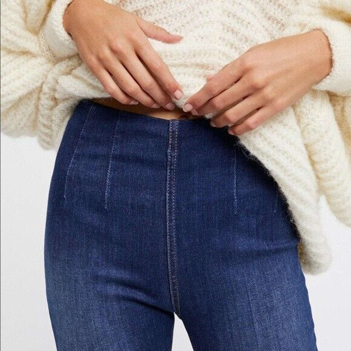 FREE PEOPLE Pull On High Rise Skinny Leg Stretch Jeans Size 27