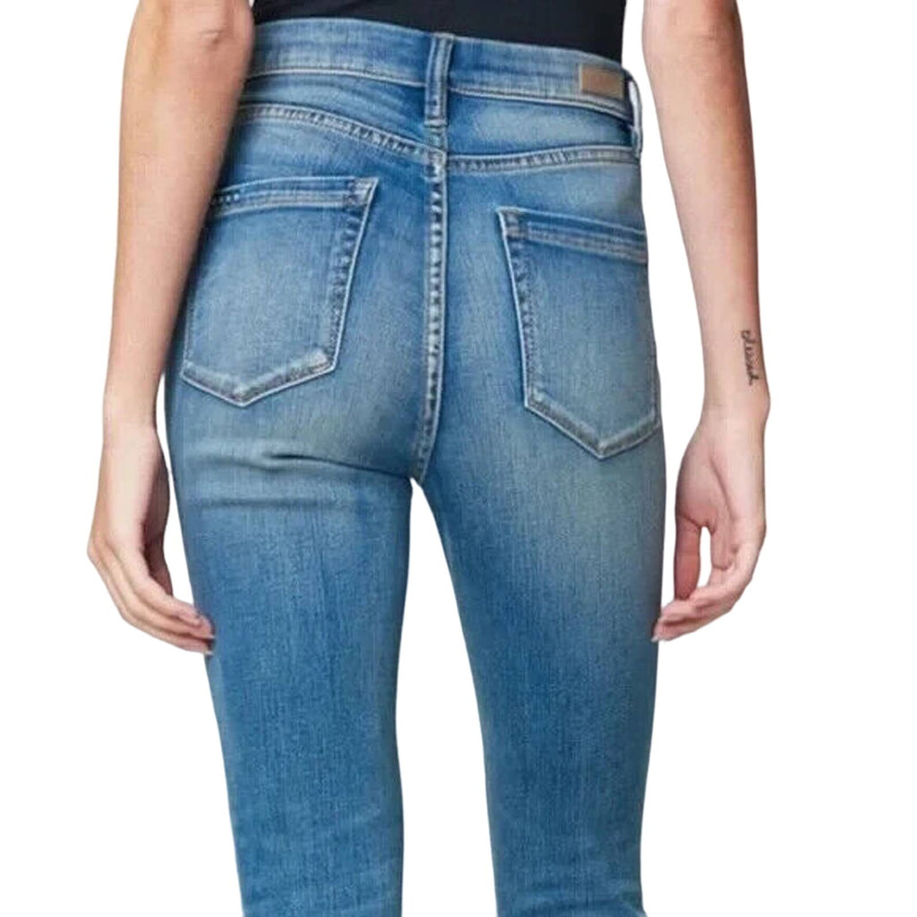 BLANK NYC The Bond Mid Rise Skinny Distressed Dangerous Game Jeans Sz 27