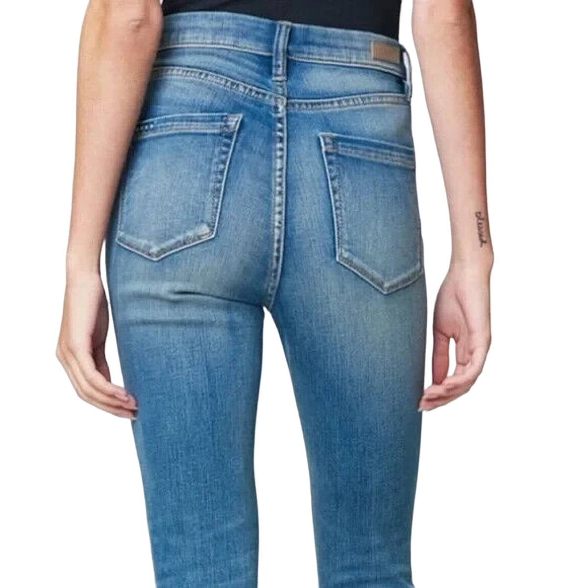 BLANK NYC The Bond Mid Rise Skinny Distressed Dangerous Game Jeans Sz 27