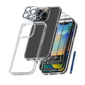 Jeywiry 360 All Around Protection 5 in 1 for iPhone 14 Pro Crystal Clear Case