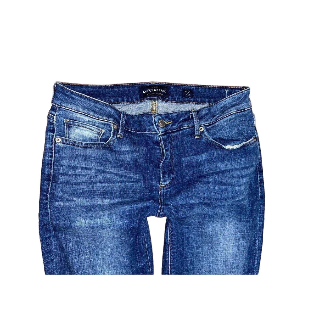 LUCKY BRAND Lolita Skinny Leg Medium Wash Whiskered Jeans Sz 10 /30 W 32 x L 28