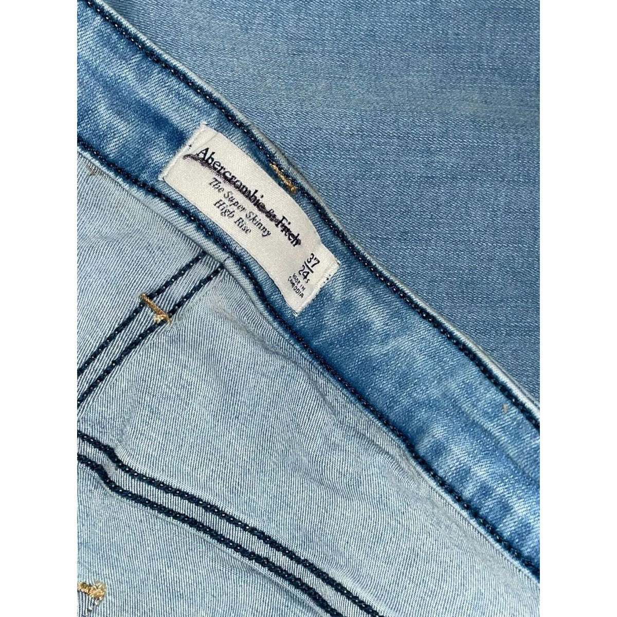 Abercrombie & Fitch The Super Skinny High Rise Jeans Size 24 Womens W 42 x L 26