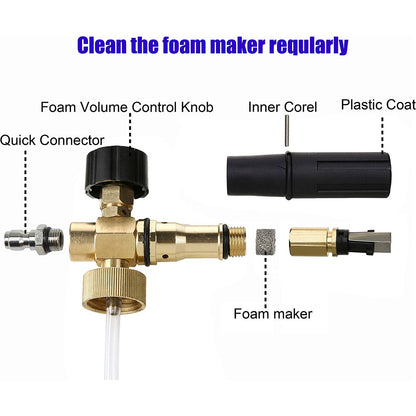 Tool Daily Foam Cannon 1/4" Quick Connector 1 L, 5 Pressure Washer Nozzle Tip `