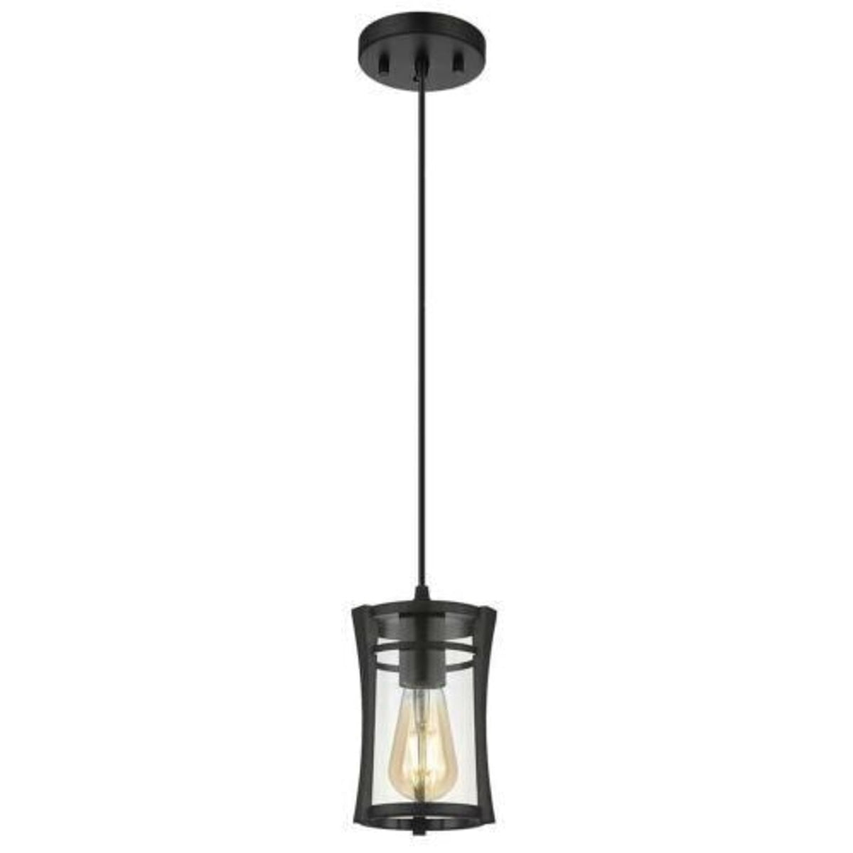 Ove Decors Joakim Industrial Modern Farmhouse Single Pendant Light Color: Black