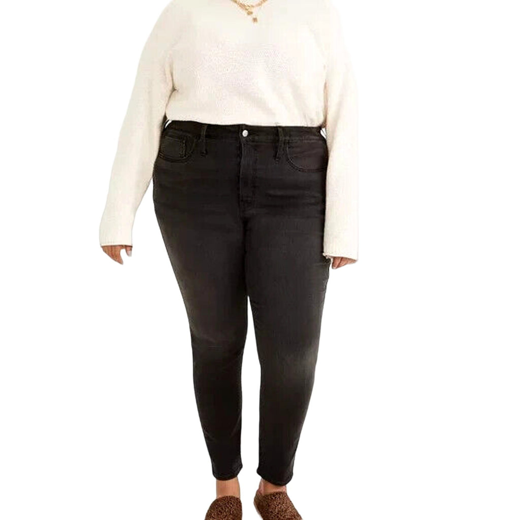 MADEWELL ROADTRIPPER High Waist Skinny Black Jeans Size 37 (24 Plus Size Women's)