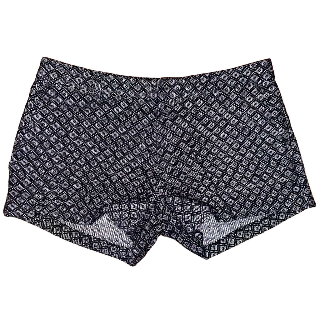 BANANA REPUBLIC Black & Gray Diamond Print Dress Shorts Size 4