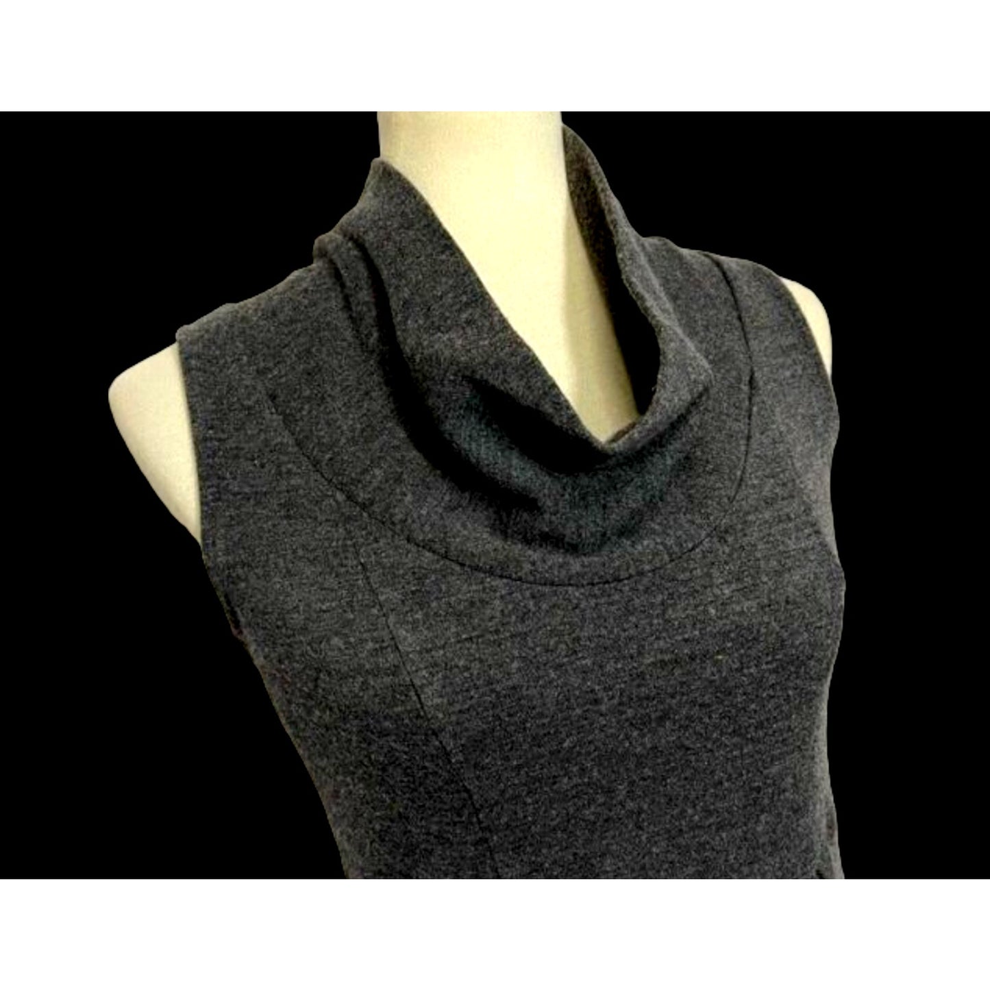 Ann Taylor Gray Cowl Neck Wool Blend Sleeveless Sheath Dress Women's Sz 6
