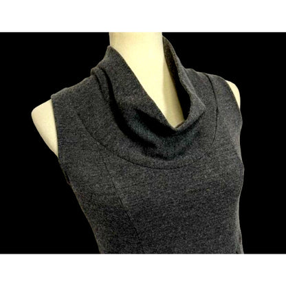 Ann Taylor Gray Cowl Neck Wool Blend Sleeveless Sheath Dress Women's Sz 6