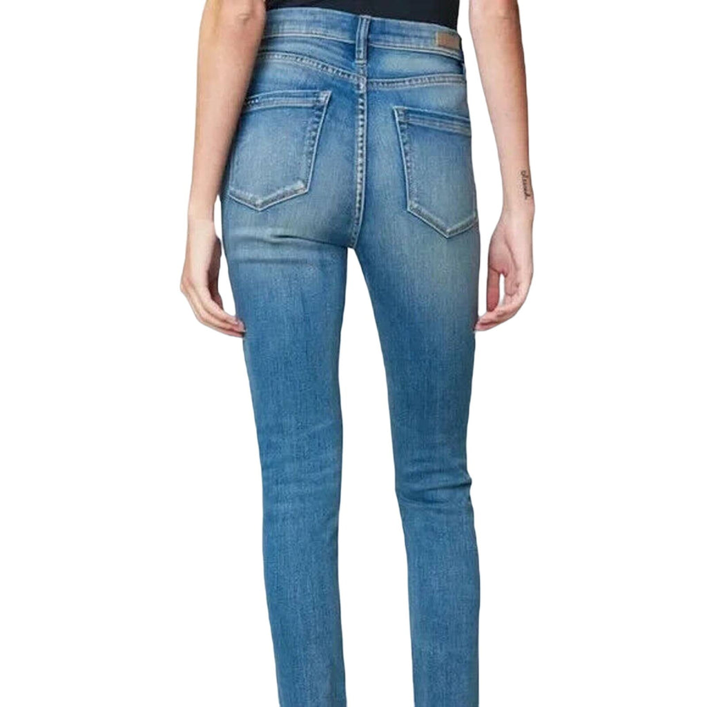 BLANK NYC The Bond Mid Rise Skinny Distressed Dangerous Game Jeans Sz 27