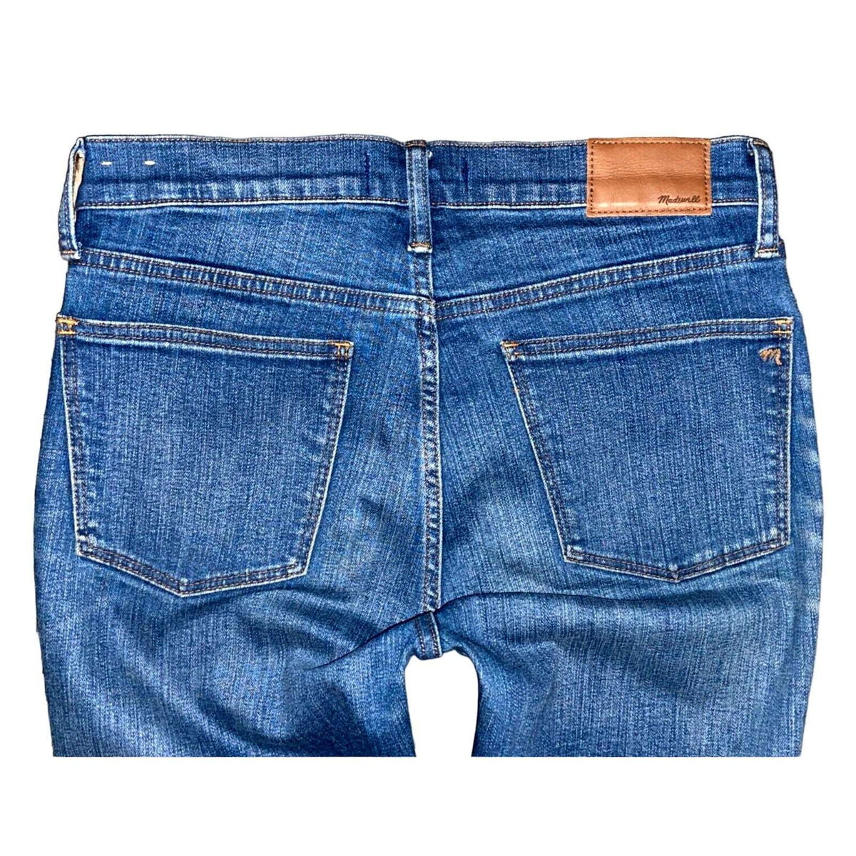 Madewell 9" High Rise Skinny Crop Ripped Distressed Stretch Jeans Size 28