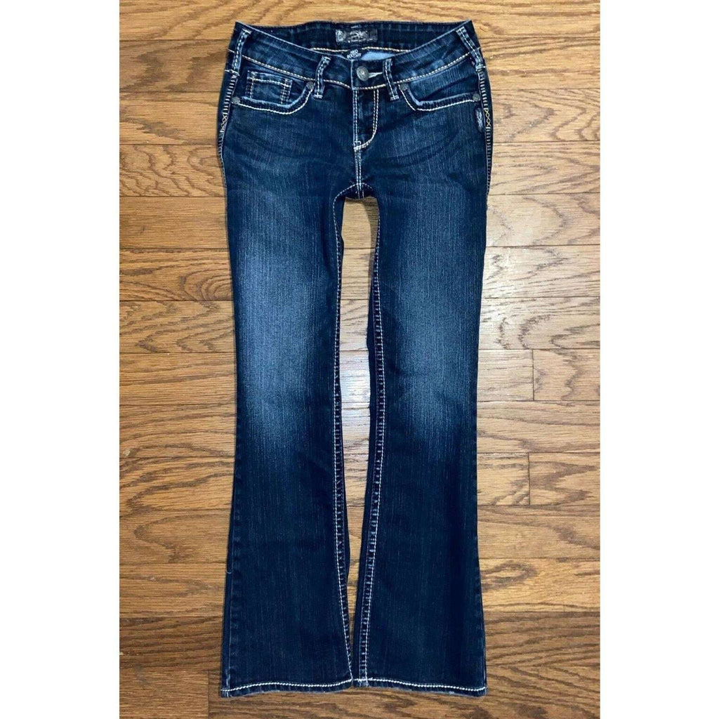 SILVER JEANS AIKO Low Boot Cut Stretch Jeans Sz 27 W 29 x L 29