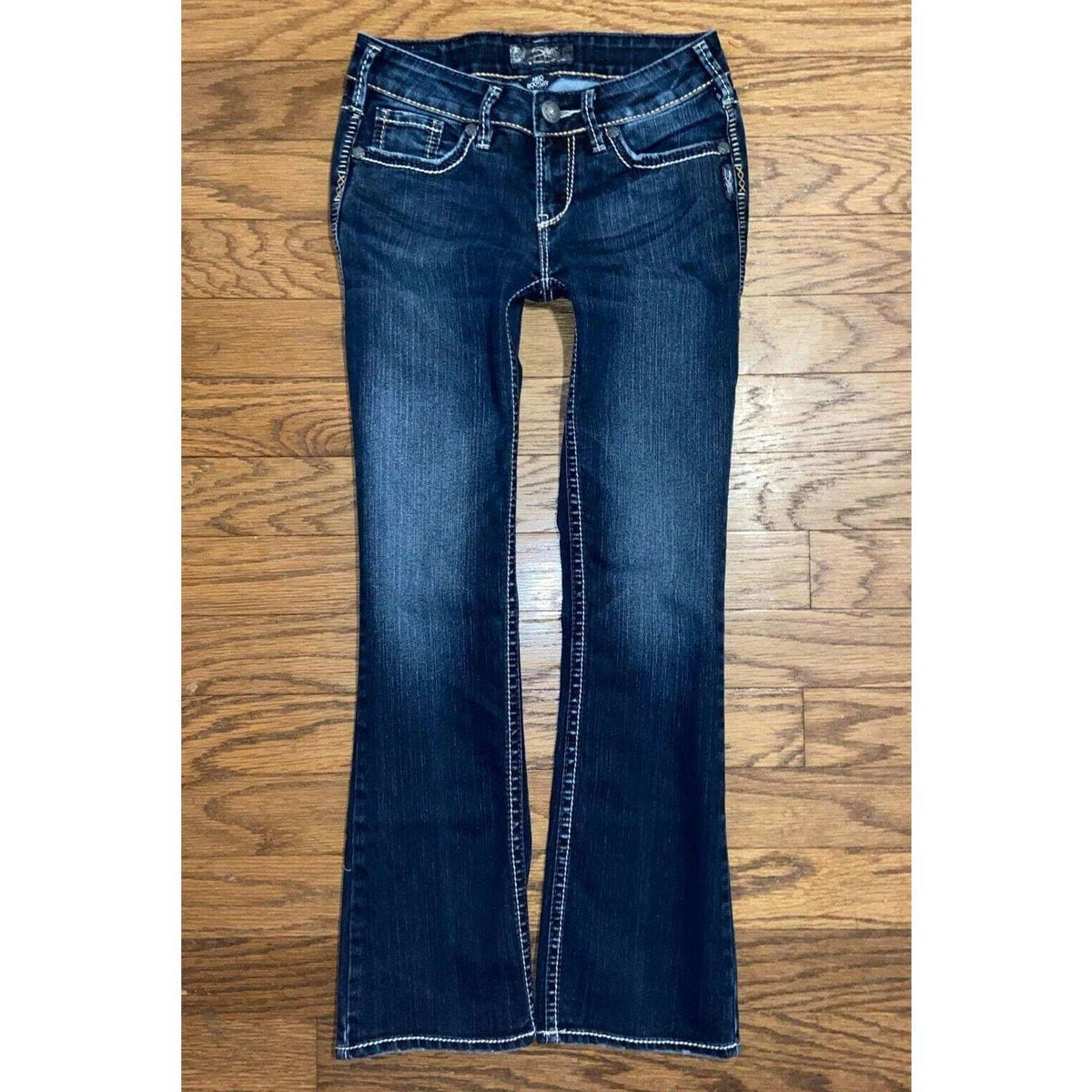 SILVER JEANS AIKO Low Boot Cut Stretch Jeans Sz 27 W 29 x L 29