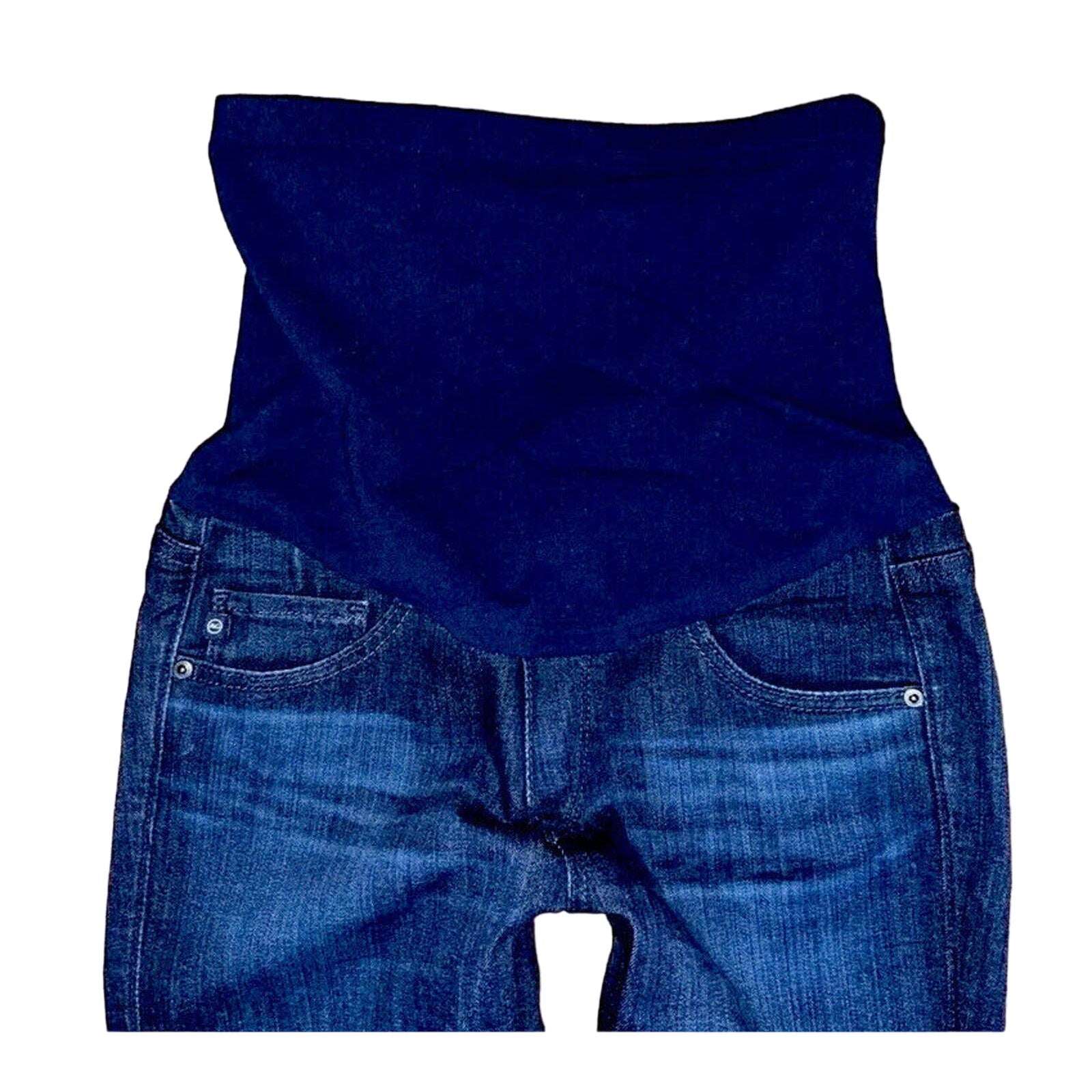 AG ADRIANO GOLDSCMIED Maternity Belly Panel Skinny Jeans Sz 24 R Maternity LN!