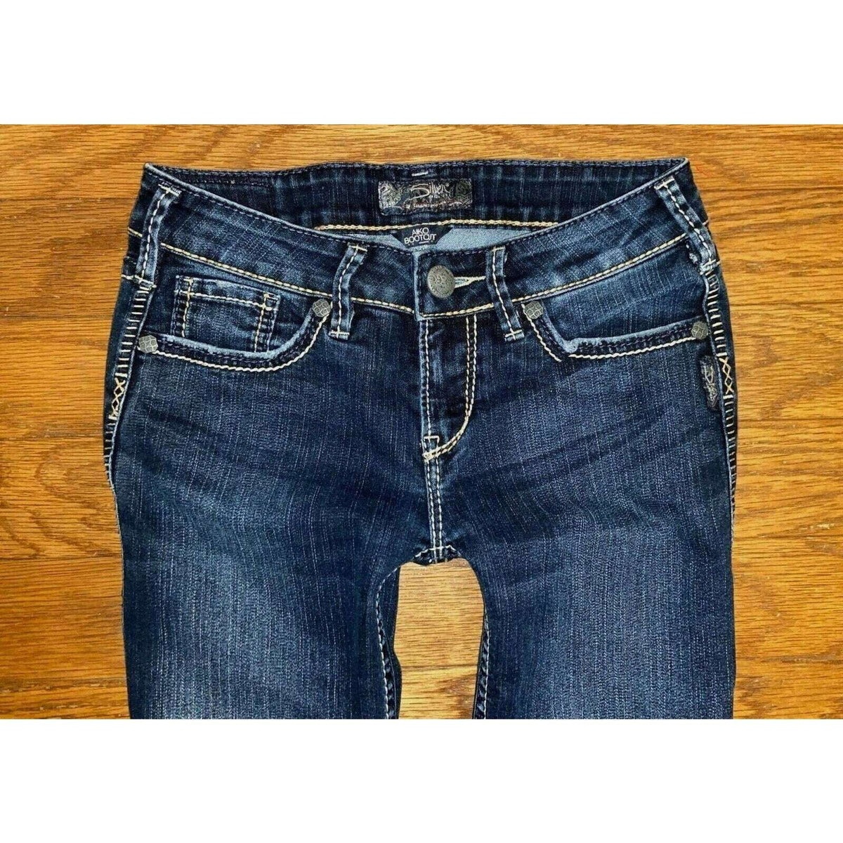 SILVER JEANS AIKO Low Boot Cut Stretch Jeans Sz 27 W 29 x L 29