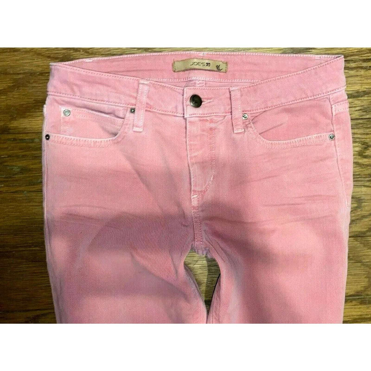 JOE'S Finn in Dahlia Pink Fade Skinny Leg Distressed Fray Hem Jeans Sz 28