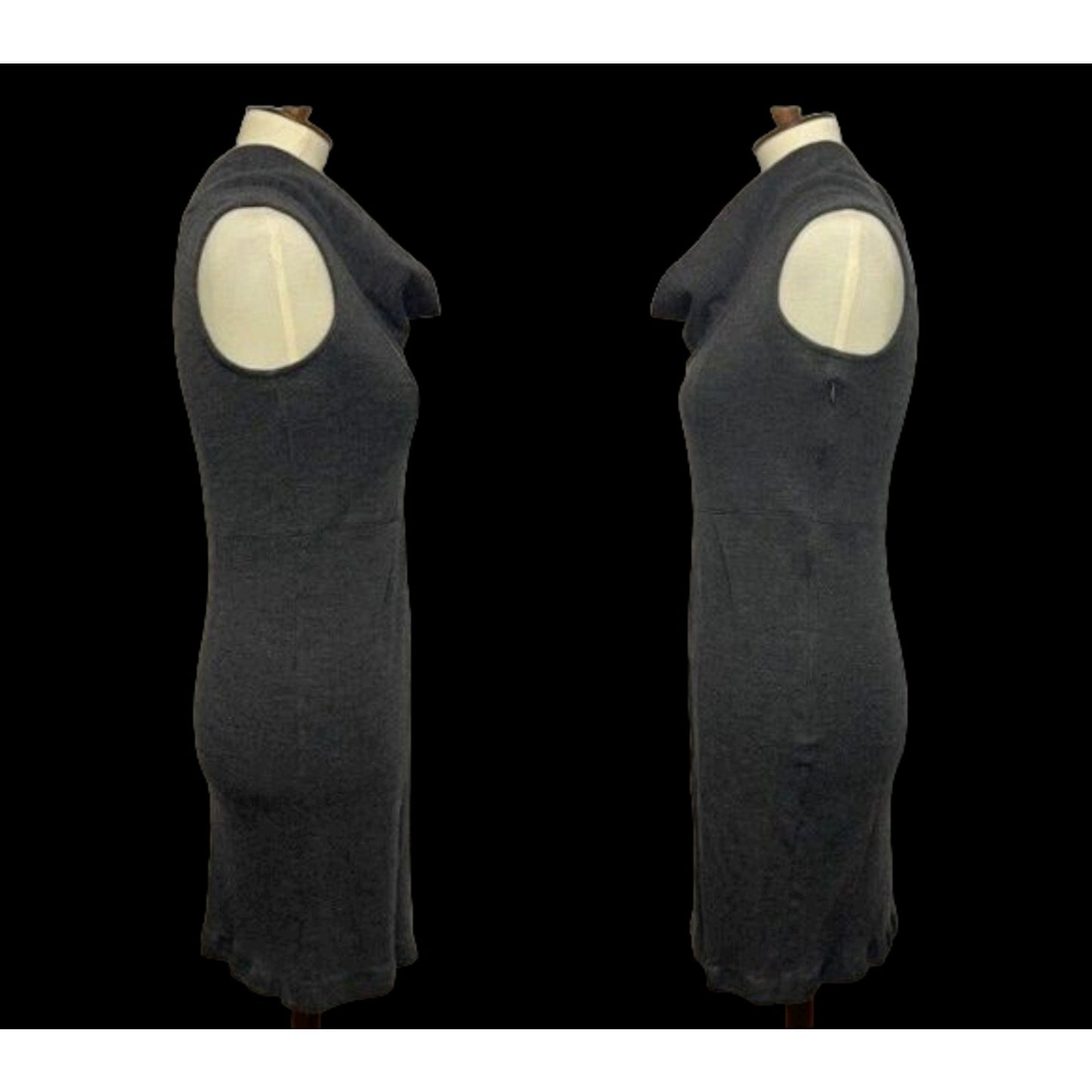 Ann Taylor Gray Cowl Neck Wool Blend Sleeveless Sheath Dress Women's Sz 6